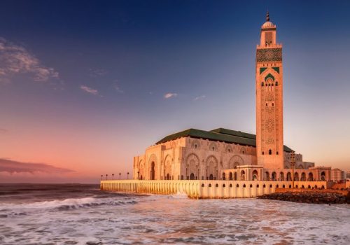 Casablanca-Mosque-In-Sunset-Morocco.-768x512